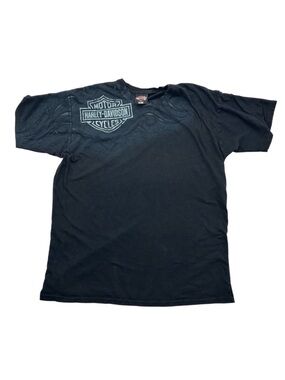Harley Davidson Black Short Sleeve Cotton T-Shirt Men's Size XL